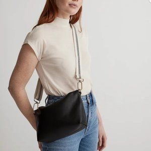 Madewell The Leather Carabiner Crossbody Sling Bag Black